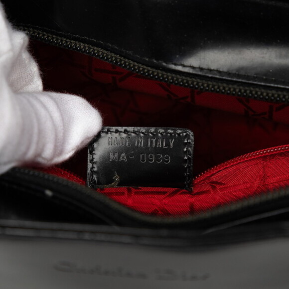 Christian Dior Dior Lady handbag in black patent leather for women. - Picture 6 of 6